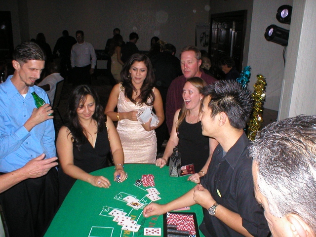 Group playing Blackjack