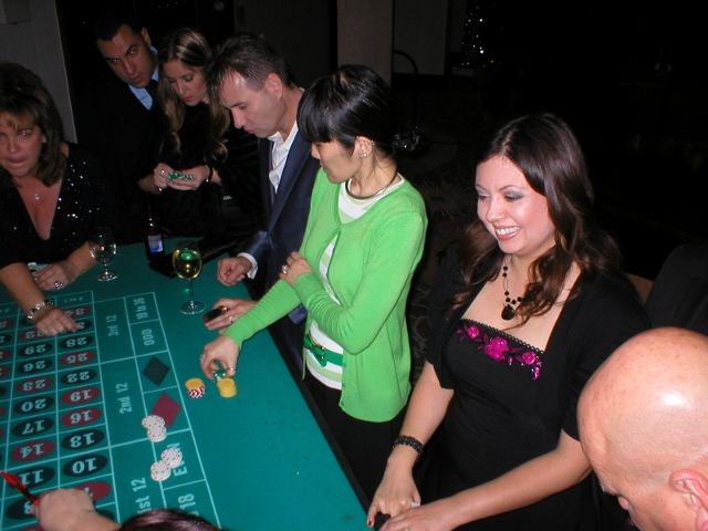 Group playing Craps