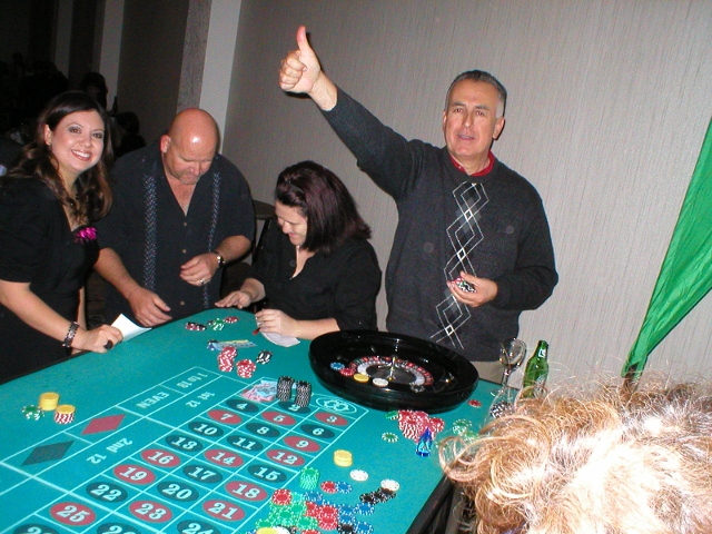 Guy playing Craps